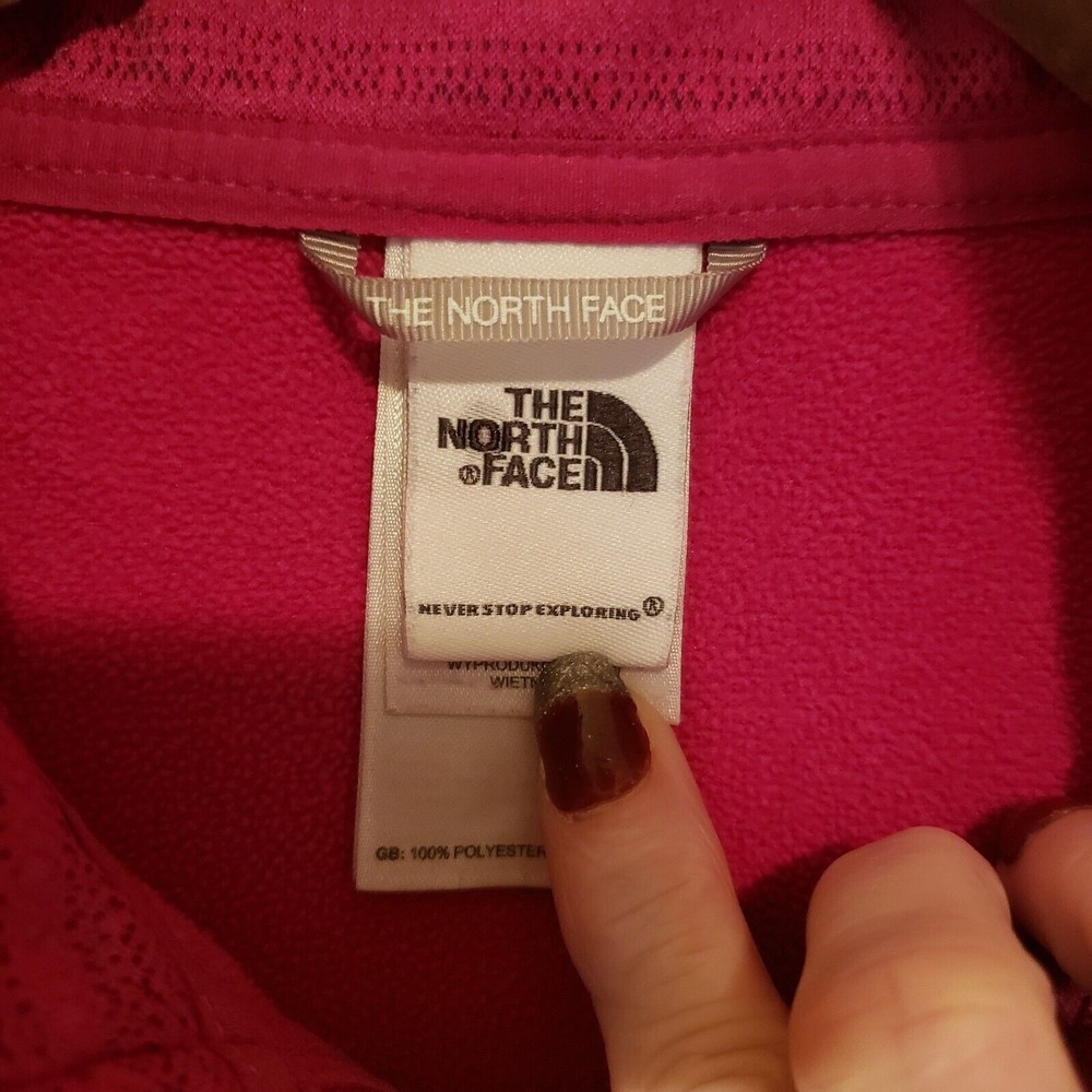 North Face Women's Pink Full Zip Fleece Lined Jacket Size Small - Picture 3 of 11